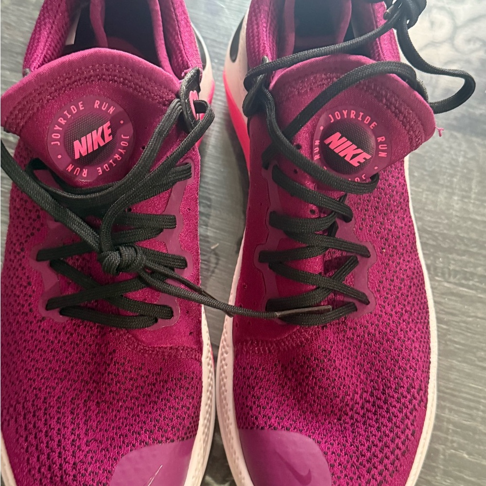 Nike Women's Joyride Run FK Sneakers in Magenta with Black Accents